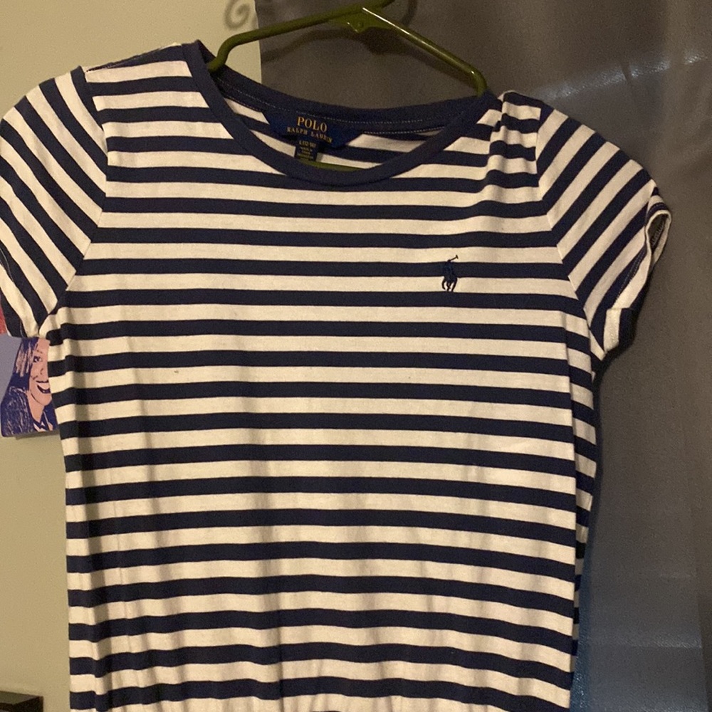 Polo blue and white dress